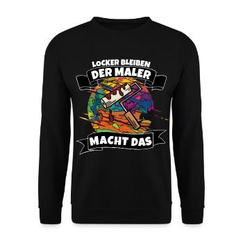 Maler - Unisex Pullover - Schwarz - Vorne - Alina (178cm) & Michal (187cm)