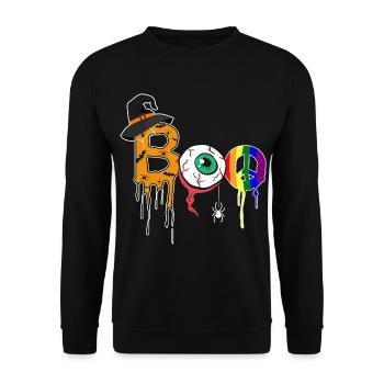 Halloween Boo Witch Zombie Gay Pride LGBT - Sweat-shirt Unisexe - noir - Devant - Alina (178cm) & Michal (187cm)
