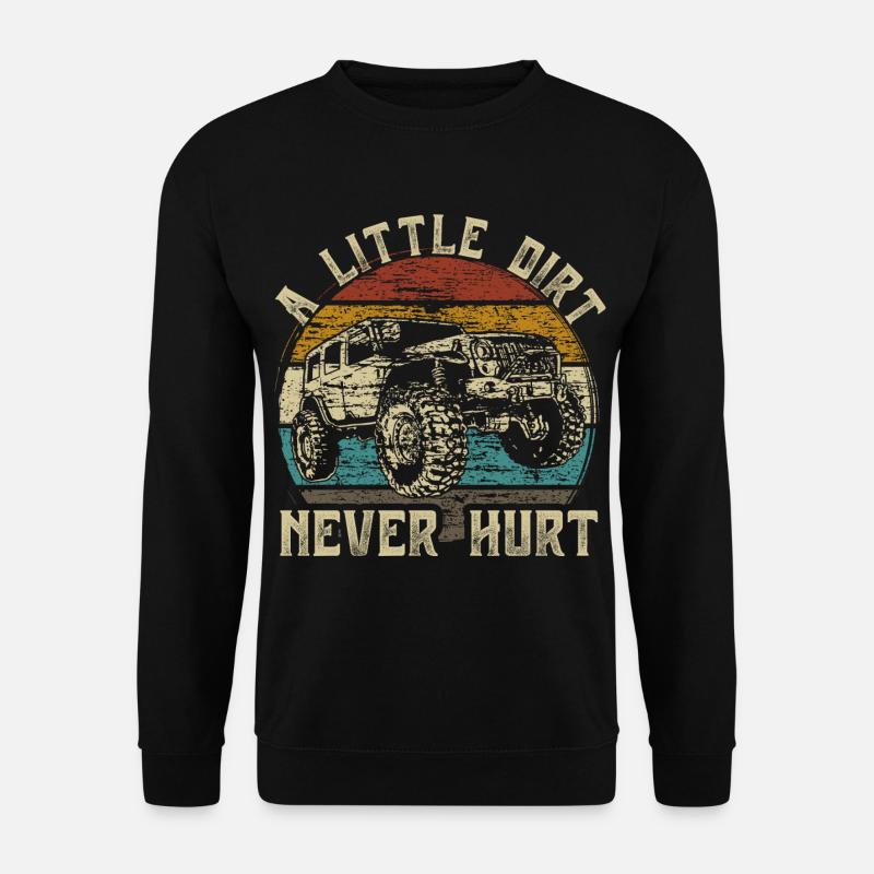 Off Road Geländewagen 4x4 Allrad Auto Retro - Unisex Pullover - Schwarz