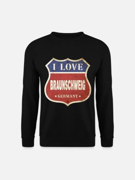 Braunschweig Deutschland Stadt I Love Vintage - Unisex Pullover - Schwarz