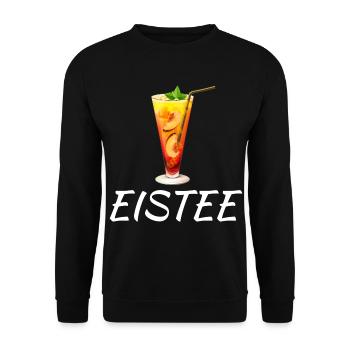 Eistee Pfirsich Liebhaber Getränk - Unisex Pullover - Schwarz - Vorne - Alina (178cm) & Michal (187cm)