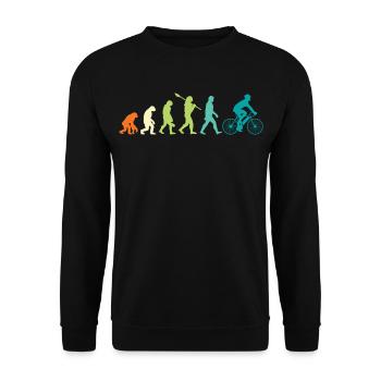 E Bike Retro E Bikes Vintage Elektro Bike - Unisex Pullover - Schwarz - Vorne - Alina (178cm) & Michal (187cm)