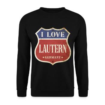 Kaiserslautern Lautern Germany City I Love - Unisex Sweatshirt - black - Front - Alina (178cm) & Michal (187cm)