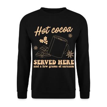 Cadeaux de Noël Noël - Sweat-shirt Unisexe - noir - Devant - Alina (178cm) & Michal (187cm)