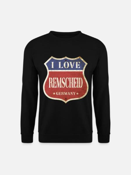 Remscheid Deutschland Stadt I Love Vintage Retro - Unisex Pullover - Schwarz