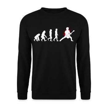 Basse Guitariste Musicien Bassiste Evolution - Sweat-shirt Unisexe - noir - Devant - Alina (178cm) & Michal (187cm)