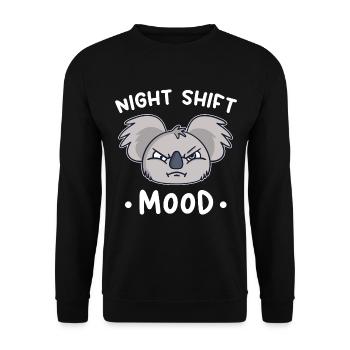 Koala Koala Bear Équipe de nuit Équipe de nuit - Sweat-shirt Unisexe - noir - Devant - Alina (178cm) & Michal (187cm)