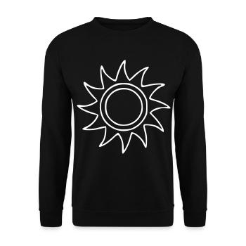 Soleil Dessin Nature Croquis Blanc - Sweat-shirt Unisexe - noir - Devant - Alina (178cm) & Michal (187cm)