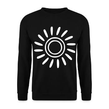 Soleil Dessin Nature Croquis Blanc - Sweat-shirt Unisexe - noir - Devant - Alina (178cm) & Michal (187cm)