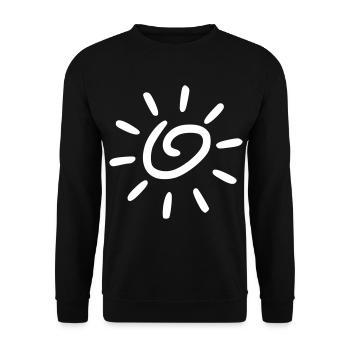 Soleil Dessin Nature Croquis Blanc - Sweat-shirt Unisexe - noir - Devant - Alina (178cm) & Michal (187cm)