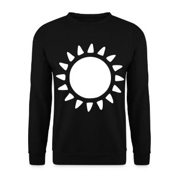 Soleil Dessin Nature Croquis Blanc - Sweat-shirt Unisexe - noir - Devant - Alina (178cm) & Michal (187cm)