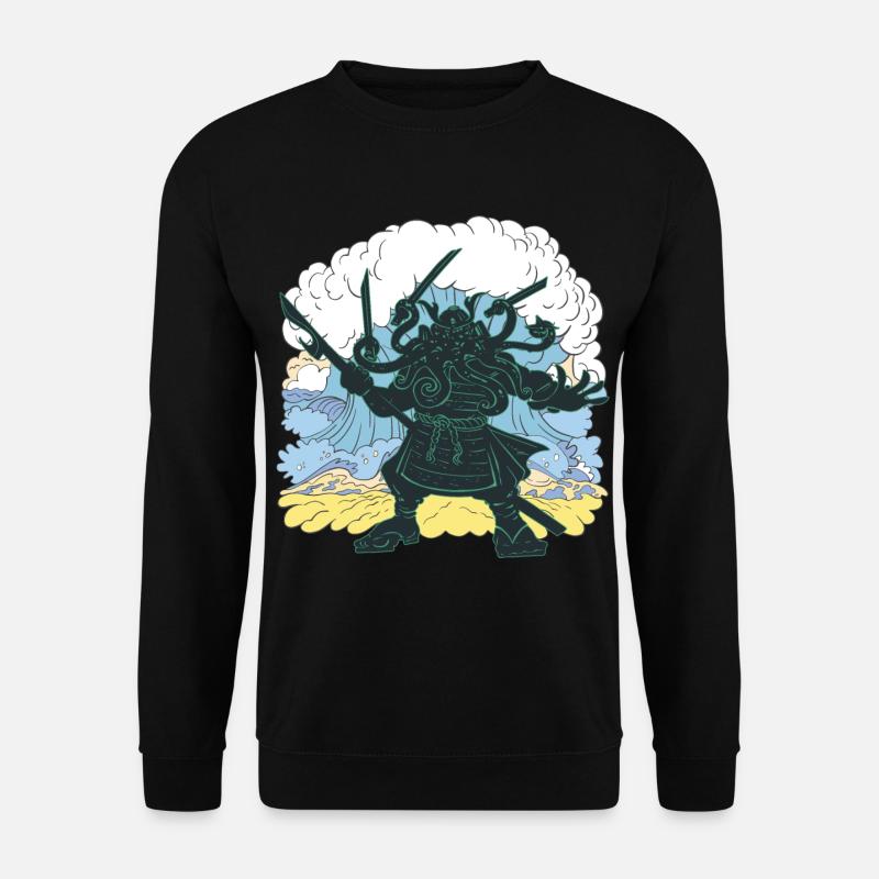 Géant Cthulhu samouraï japonais - Sweat-shirt Unisexe - noir
