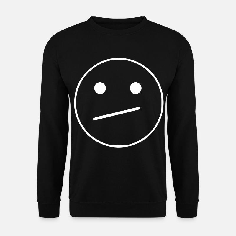 Emoji sketch neutral white - Unisex Sweatshirt - black