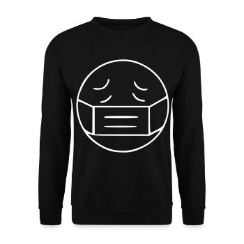 Emoji croquis bouche collée blanc - Sweat-shirt Unisexe - noir - Devant - Alina (178cm) & Michal (187cm)