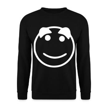 Emoji sketch blanc heureux - Sweat-shirt Unisexe - noir - Devant - Alina (178cm) & Michal (187cm)