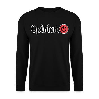 Opinion Power Button Design - Unisex Sweatshirt - black - Front - Alina (178cm) & Michal (187cm)