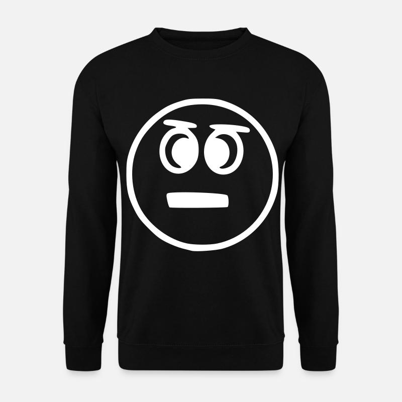 Emoji sketch neutral white - Unisex Sweatshirt - black
