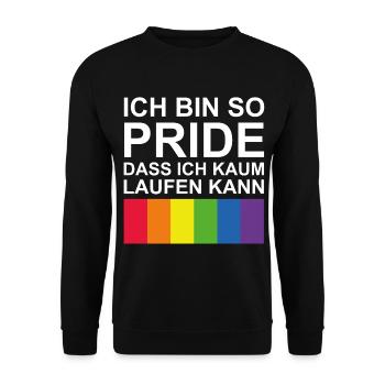 Regenbogen Pride - Unisex Pullover - Schwarz - Vorne - Alina (178cm) & Michal (187cm)