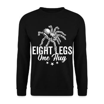 Huit pattes, un câlin, tarentule, propriétaire, - Sweat-shirt Unisexe - noir - Devant - Alina (178cm) & Michal (187cm)
