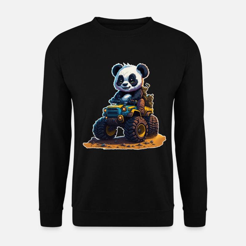 Panda Quad - Unisex Sweatshirt - black