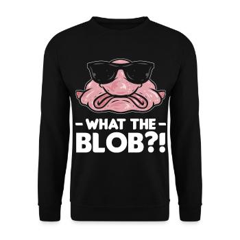 Blobfisch | Fische Aquaristik Blobfische Geschenke - Unisex Pullover - Schwarz - Vorne - Alina (178cm) & Michal (187cm)