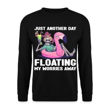 Rafting Wassersport | River Tubing Fluss Geschenke - Unisex Pullover - Schwarz - Vorne - Alina (178cm) & Michal (187cm)