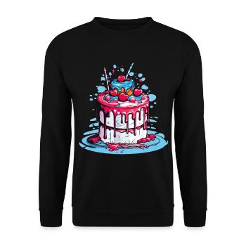 Gâteau gâteau pâtisserie boulanger reine de la pâtisserie fée de la pâtisserie - Sweat-shirt Unisexe - noir - Devant - Alina (178cm) & Michal (187cm)
