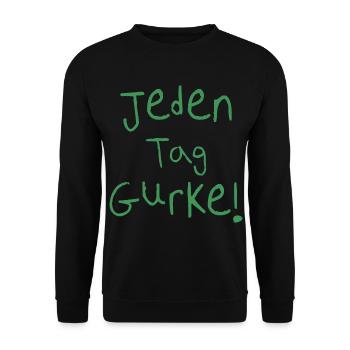 Jeden Tag Gurke - Unisex Pullover - Schwarz - Vorne - Alina (178cm) & Michal (187cm)