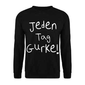 Jeden Tag Gurke - Unisex Pullover - Schwarz - Vorne - Alina (178cm) & Michal (187cm)