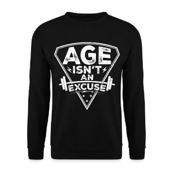 Age Isn't An Excuse Workout Fitness Gym - Sweat-shirt Unisexe - noir - Devant - Alina (178cm) & Michal (187cm)