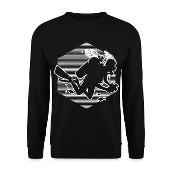 Taucher Diving Plongeur Scuba Tauchen Tauchen - Sweat-shirt Unisexe - noir - Devant - Alina (178cm) & Michal (187cm)