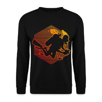 Scuba Diving Women's Scuba Diving Diver - Unisex Sweatshirt - black - Front - Alina (178cm) & Michal (187cm)