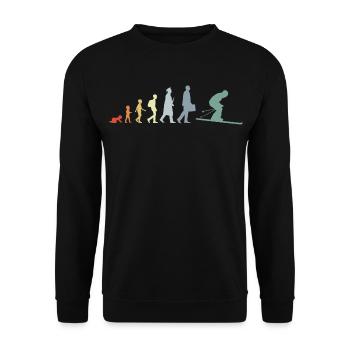 Évolution du ski - Sweat-shirt Unisexe - noir - Devant - Alina (178cm) & Michal (187cm)
