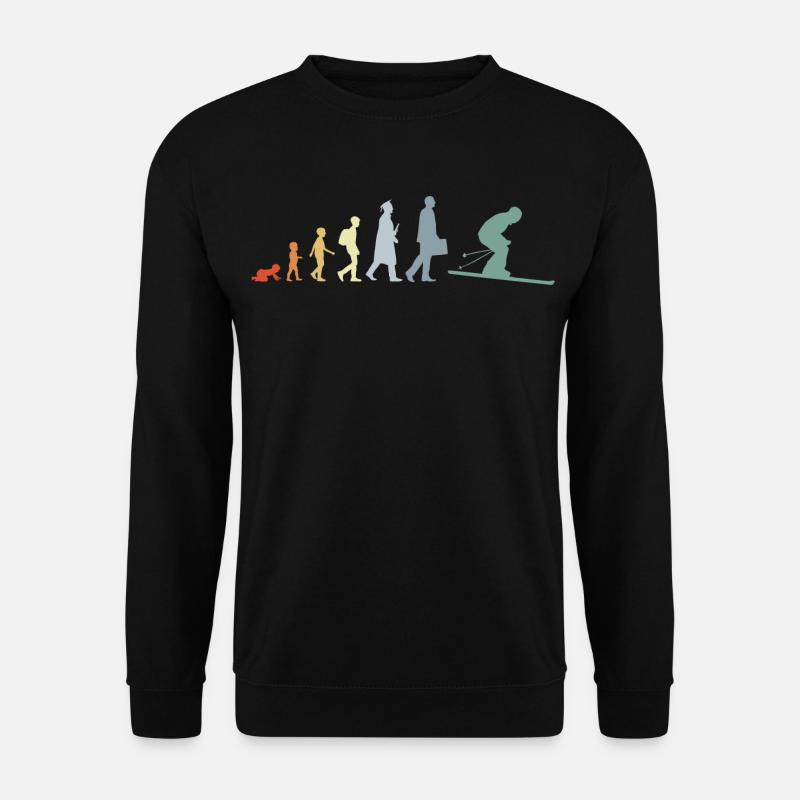 Evolution of skiing - Unisex Sweatshirt - black