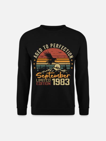 September 1983 Geburtstage geboren im September 1983 - Unisex Pullover - Schwarz