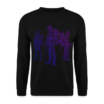 Climbing Women's Men's Bouldering Climber - Unisex Sweatshirt - black - Front - Alina (178cm) & Michal (187cm)