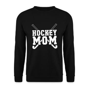 Maman de hockey – Fière maman de hockey sur gazon - Sweat-shirt Unisexe - noir - Devant - Alina (178cm) & Michal (187cm)
