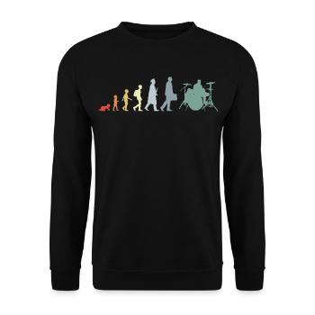 Drummer Evolution - Unisex Pullover - Schwarz - Vorne - Alina (178cm) & Michal (187cm)
