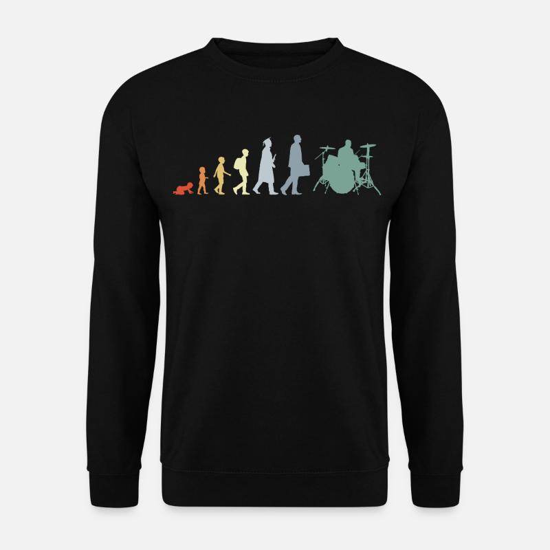 Drummer Evolution - Unisex Sweatshirt - black