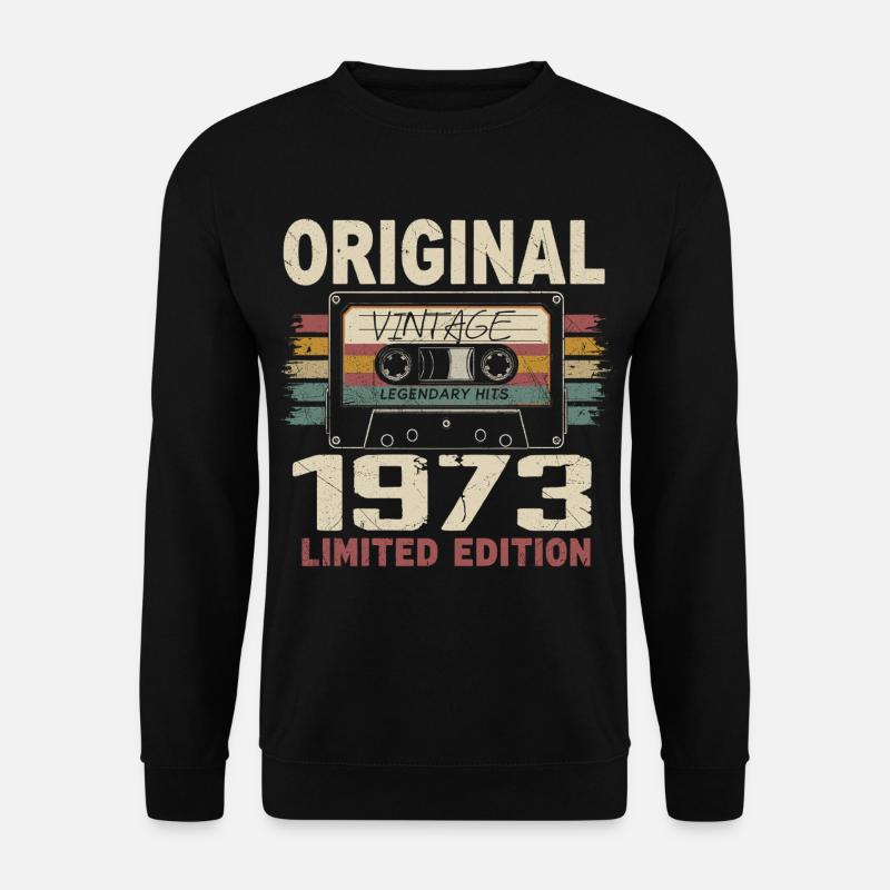 1973 Geburtstagsgeschenk 1973 Jahrgang 1973 Retro - Unisex Pullover - Schwarz