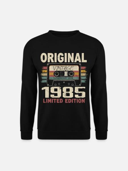 1985 Geburtstagsgeschenk 1985 Jahrgang 1985 Retro - Unisex Pullover - Schwarz