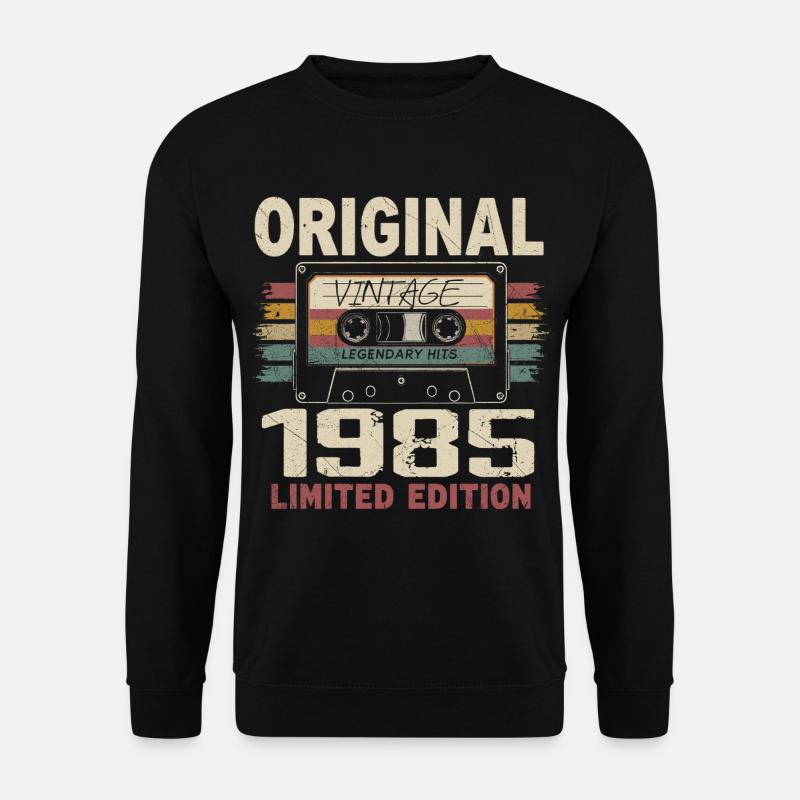 1985 Geburtstagsgeschenk 1985 Jahrgang 1985 Retro - Unisex Pullover - Schwarz