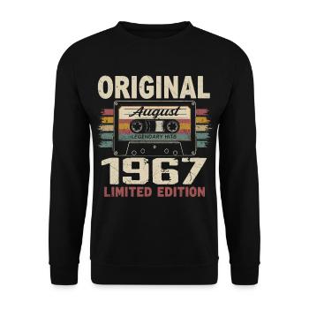 Août 1967 August 1967 Cadeau Août 1967 August 1967 - Sweat-shirt Unisexe - noir - Devant - Alina (178cm) & Michal (187cm)