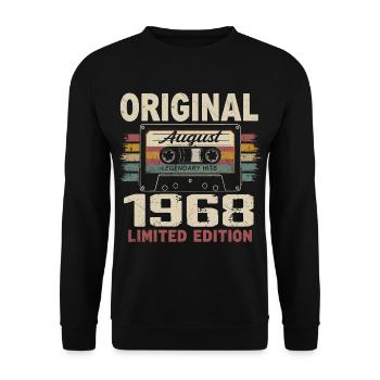 Août 1968 August 1968 Cadeau Août 1968 August 1968 - Sweat-shirt Unisexe - noir - Devant - Alina (178cm) & Michal (187cm)