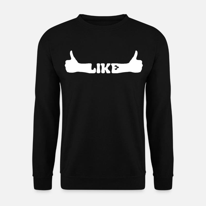 LIKE thumbs up hand - Unisex Sweatshirt - black