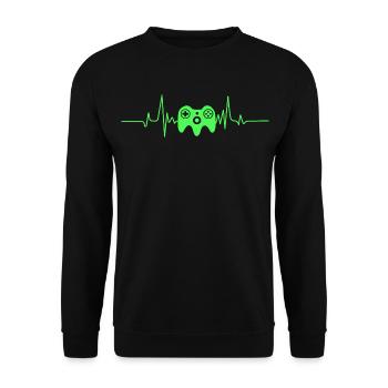 Gamer Game Video Game Blueberry Vintage Gaming - Unisex Sweatshirt - black - Front - Alina (178cm) & Michal (187cm)