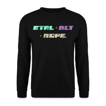 CTRL ALT : Non - Sweat-shirt Unisexe - noir - Devant - Alina (178cm) & Michal (187cm)