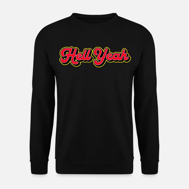 Hell Yeah 3D Retro Script - Unisex Sweatshirt - black