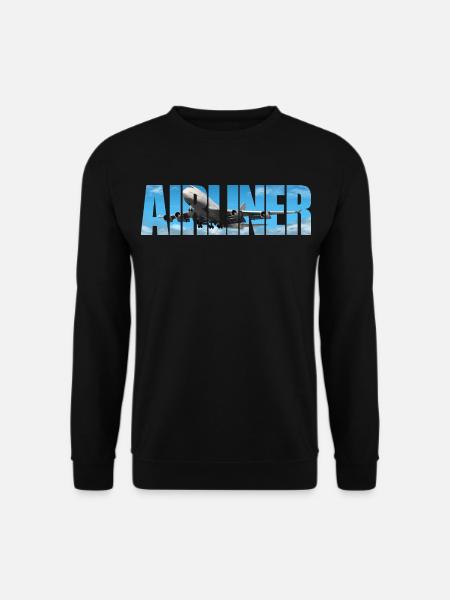 Avion Jumbo Jet - Sweat-shirt Unisexe - noir