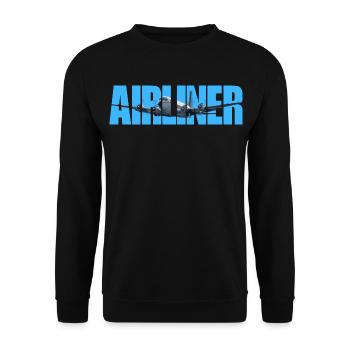 Airliner DC-4 - Unisex Sweatshirt - black - Front - Alina (178cm) & Michal (187cm)